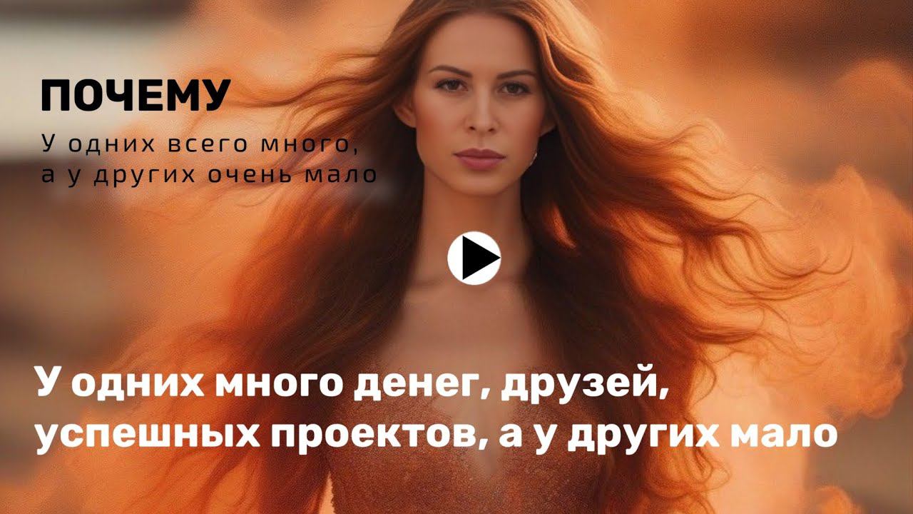 Почему у одних много денег, друзей, успешная карьера и бизнес, а у других всего мало