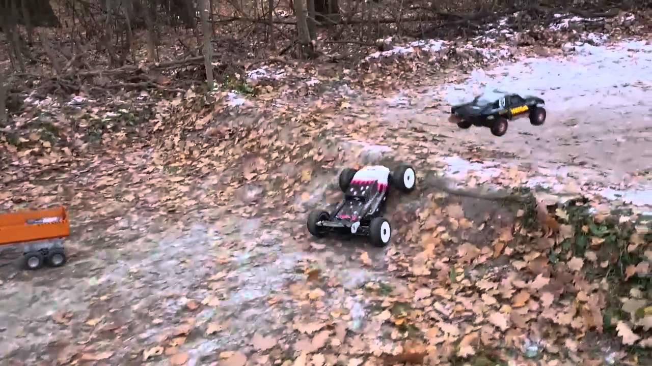 Покатушки на трассе в Красногорске 27.10.2014 RC Racing with Traxxas Slash, Axial Yeti