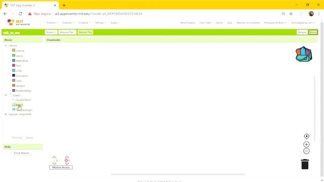 Criando app "Fale Comigo" - MIT App Inventor 2 - Tec. Informática, SENAC-AP