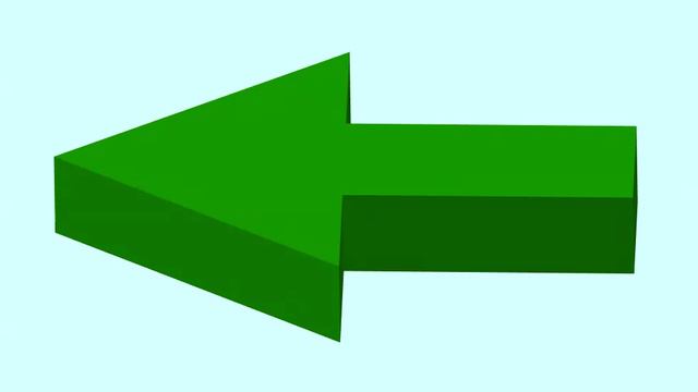 3D-указатель - зелёная стрелка - налево