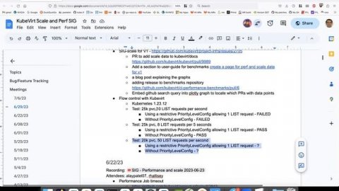 SIG - Performance and scale 2023-07-06