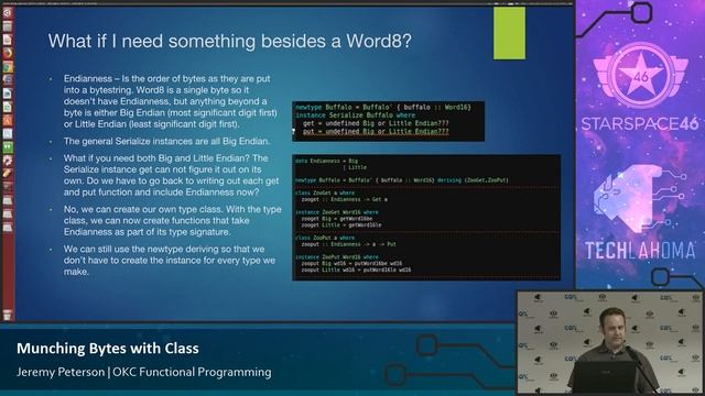 OKC Functional Programming: Jeremy Peterson - Munching Bytes with Class [2018]