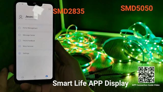 WiFi RGB LED Strip Light, Smart Life APP Control, Works with Alexa and Google Home