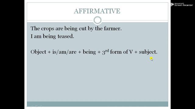 Class 8 English Grammar Topic Present Continuous tensepassive