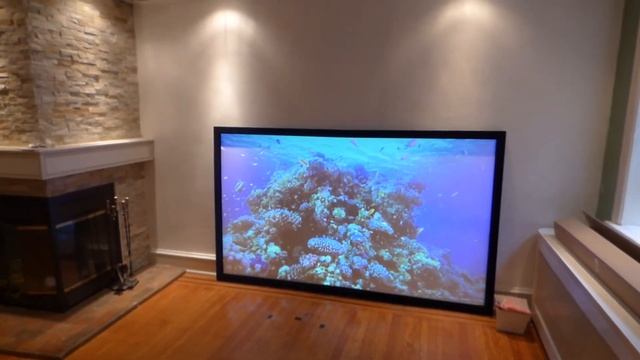 New luminous silver  or black4K 100" 16:9 aluminum fixed frame projection screens