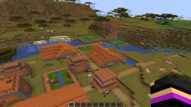 СИД ДЛЯ ГЕНЕРАЦИИ 2 ДЕРЕВЕНЬ И ОГРОМНОЙ ГОРЫ В PC MINECRAFT #5