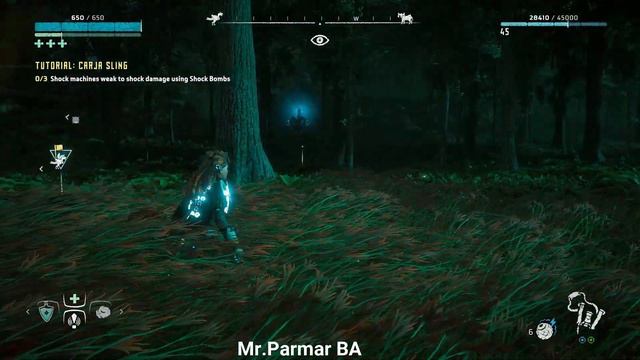 Horizon Zero Dawn || Tutorial : Carja Sling || Shock Machines Weak to Shock Damage using Shock Bomb