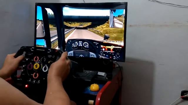 Euro truck simulator 2 with thrustmaster f1 t500 ,core I3 4160 ,gtx 750 ti