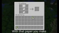 minecraft: how to craft; paper,books and bookshelves