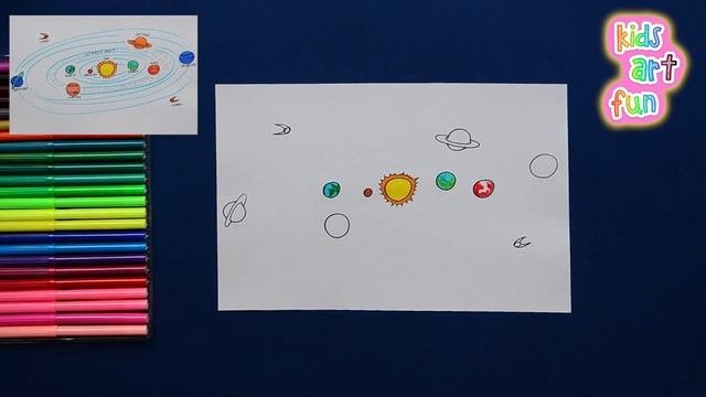 How to draw Solar System Planet Orbits - labeled science diagram