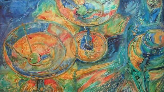 CREATING A FINE ART BATIK on CANVAS by M BALDWIN