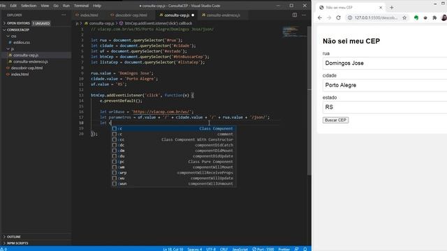 #Parte 4/4 - Consulta CEP com HTML, CSS e Javascript