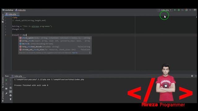 آموزش تابع chunk_split در پی اچ پی | chunk_split function in php