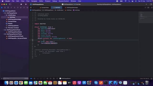 macOS Development Full Course - Build first macOS app with SwiftUI | Info Window Pop up -Episode
