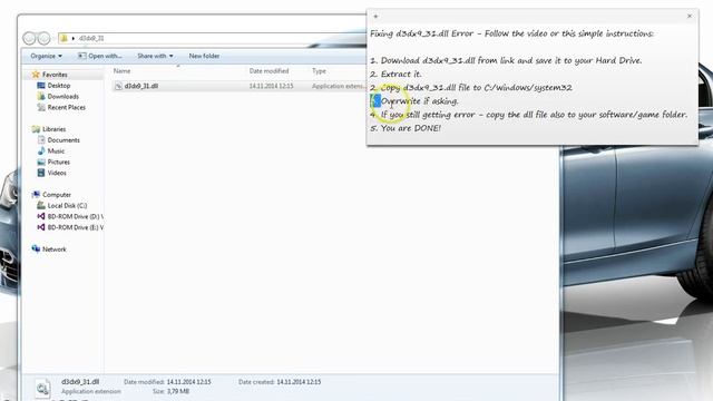 D3dx9_31.dll Download and Fixing D3dx9_31.dll Error