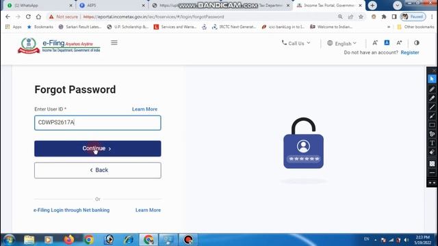 Income Tax Password Reset How to New e filing portal | Forgot Password Income Tax login| ITR 2022-2