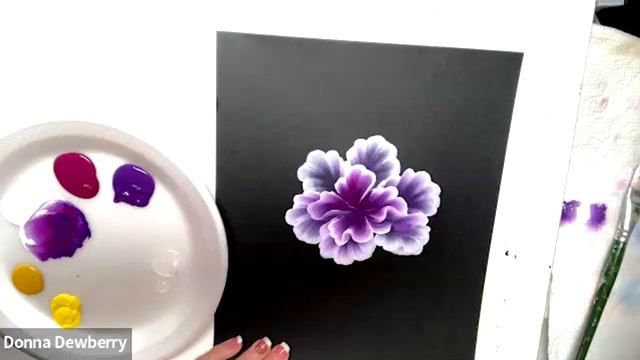 Learn to Paint One Stroke - Practice Strokes With Donna Ruffled Flipped Petals Dewberry 2024