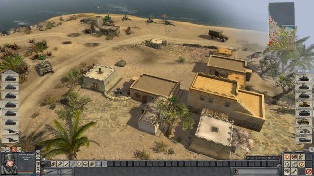 Men of War - German campaign walkthrough - Mission 3 - Desert Stronghold 6/8