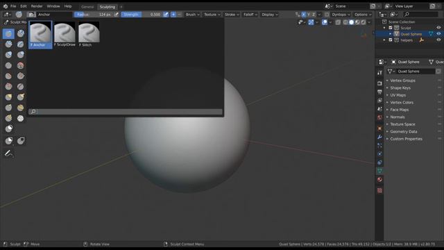 Using my Sculpting Template (2.80 & 2.81)