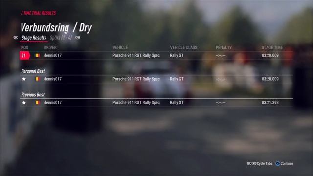 WORLD RECORD | Dirt Rally 2.0 | Porsche 911 RGT | Germany (Verbundsring) | 03:20.009