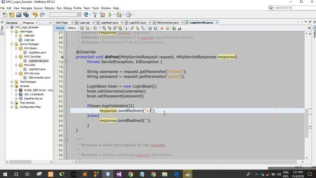 How develop a MVC Login application in J2EE - Part 5