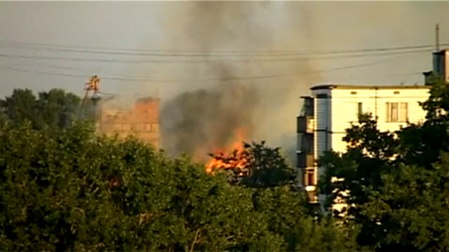 Пожар в Орехово-Зуево 14.07.2010			