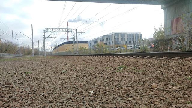 Электропоезд ЭД4М-0172 сообщение Москва-Казанская – Черусти, Октябрьская холодная погода