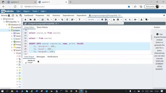 How to Fetch dataset from a table in PostgreSQL