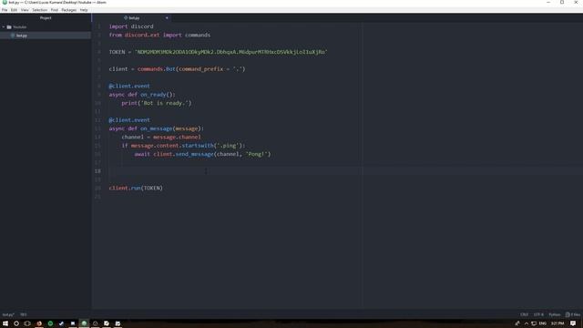 Discord.py: Making a Discord bot (Part 2.5: "Commands")