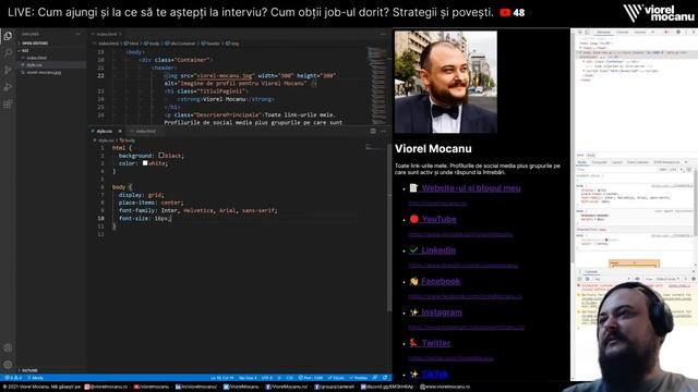 ?LIVE - Workshop 1 - Mini-tutorial HTML+CSS - Construim de la zero o pagină web pentru tine