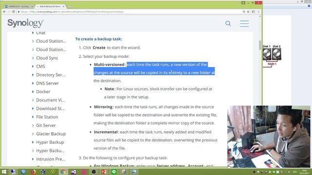 การใช้งาน NAS Synology เพื่อการสำรองข้อมูล ด้วย Active Backup For Server