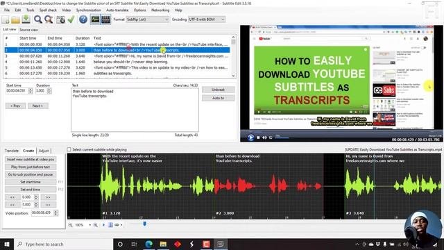 How to CHANGE the Subtitle Color of an SRT Subtitle File  Make Yellow Subtitles