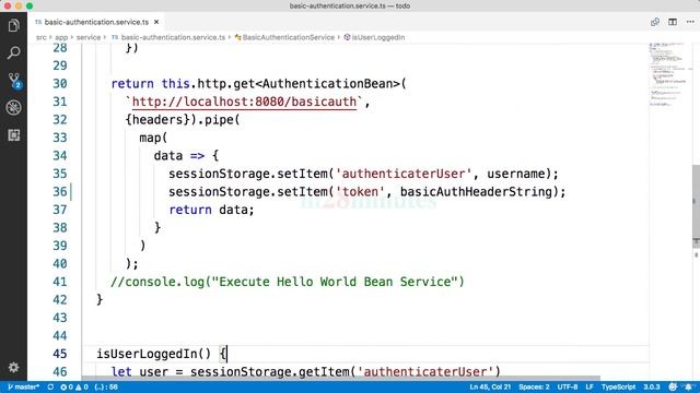 083 Step 82   Refactoring Angular Basic Authentication Service