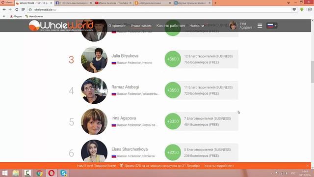 Топ 10 лидеров декабрь 7 чел моей команды в топе!