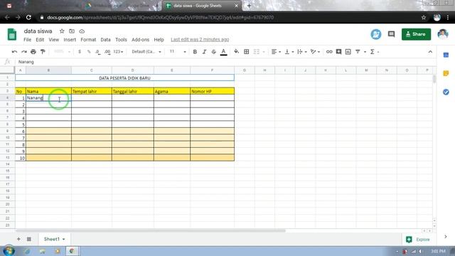 Mengerjakan Satu File Excel Bersama Sama Online