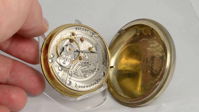 1905 Hamilton Watch Co Grade 925 Pocket Watch - Mint Dial Size 18 - 17 Jewels