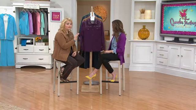 Quacker Factory DreamJeannes Denim and Diamonds Jacket with Courtney Cason