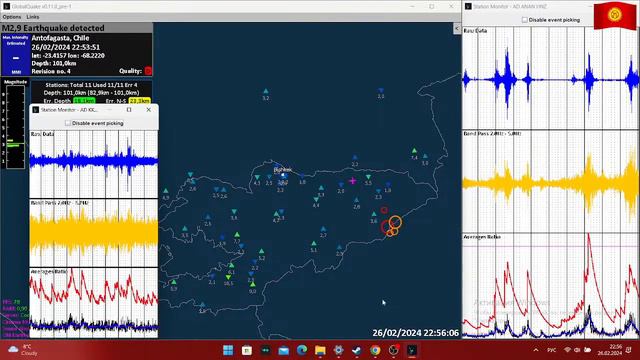 Kyrgyzstan, Cholpon-Ata | GlobalQuake - Онлайн мониторинг землетрясений |тестовый стрим.