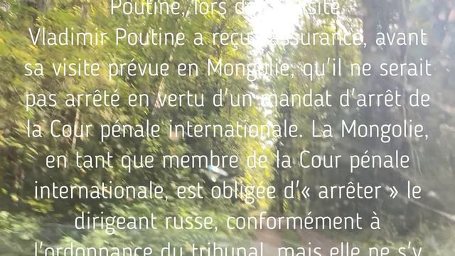 La Mongolie refuse de se conformer au mandat de la CPI