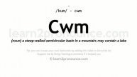 Pronunciation of Cwm | Definition of Cwm