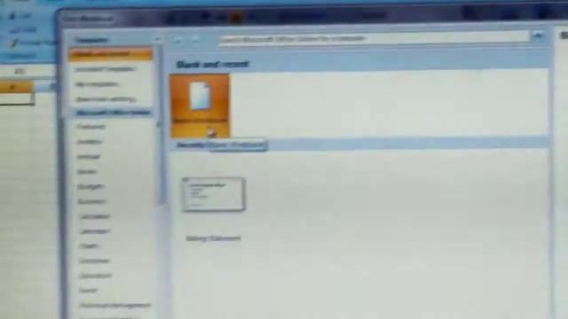 MS OFFICE EXCEL - BLANK TEMPLATE