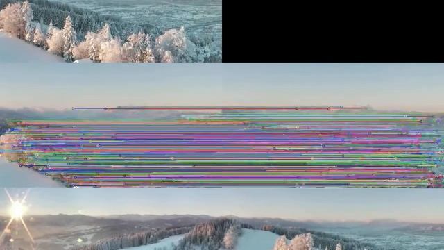 Panorama from video with OpenCV.
