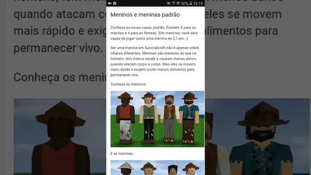 NOVOS PERSONAGENS SURVIVALCRAFT 2.1
