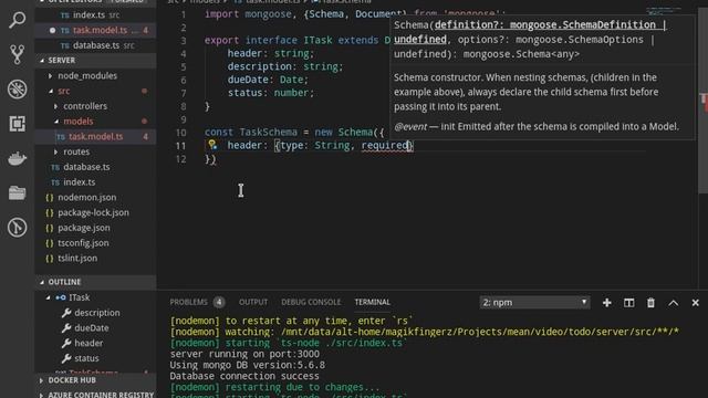 Full Stack App con MEAN  Typescript. Parte 1:  Backend