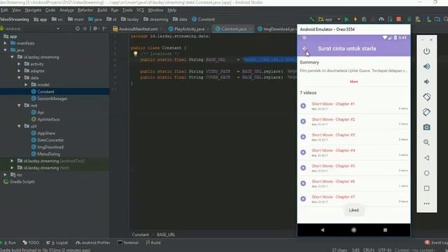 Demo Proyek Aplikasi Pemutar Video Dengan Android Studio Dan REST API
