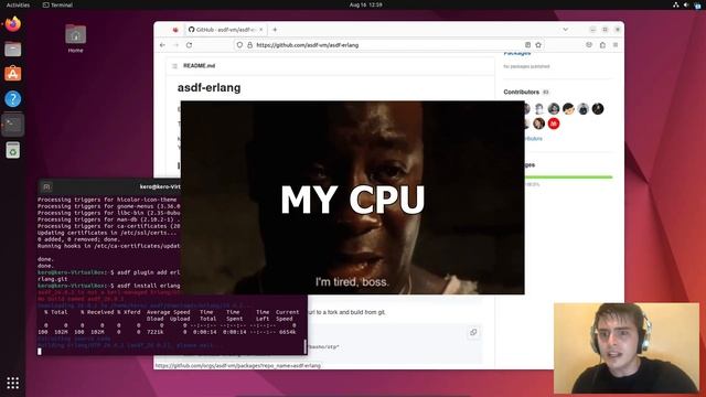 installing erlang and elixir on linux be like