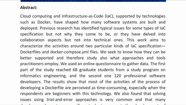 Developing Docker and Docker Compose Specifications A Developers’ Survey