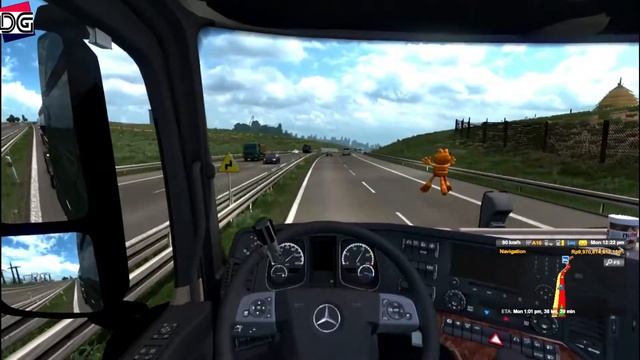 Overtime Duty BY physcho DRIVER - MERCEDES ACTROS /ETS-2 1.35 GAMEPLAY