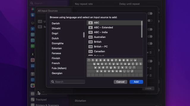 How to add new keyboard language on your Mac