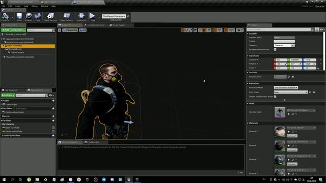 Unreal Engine 4 - Замена стандартного манекена на любую модель.